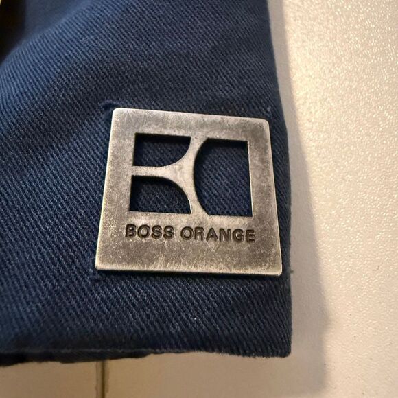 Hugo Boss Orange Label Men’s Blue Linen/Cotton Field Military Jacket Size XXL - Picture 13 of 16